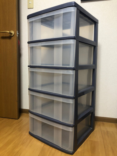 プラスチック衣装ケース　5段