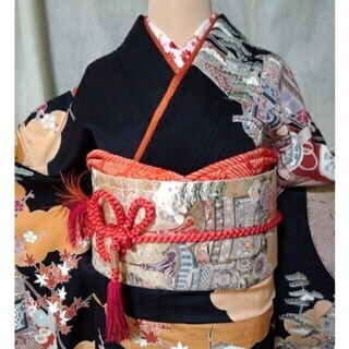 にゃち　振り袖P、長襦袢、袋帯、小物セット 振袖(ち)、長襦袢、袋帯、小物7点セット