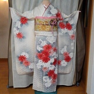 振り袖⑨、長襦袢、袋帯、小物セット