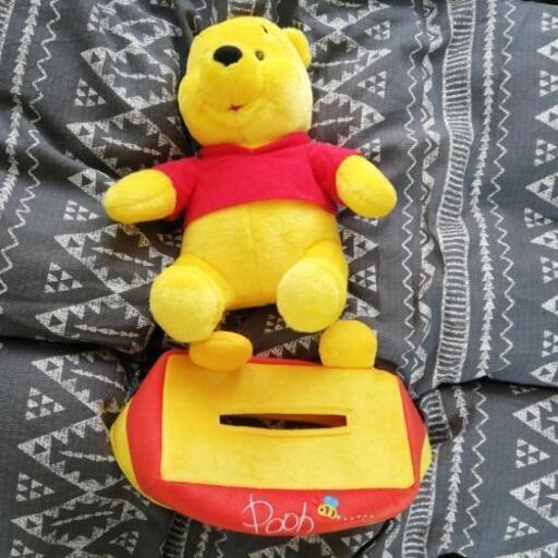 プーさん　ぬいぐるみ、ティッシュケース