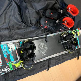 スノーボード　ハードセット(板、バイン、ブーツ、ケース)
