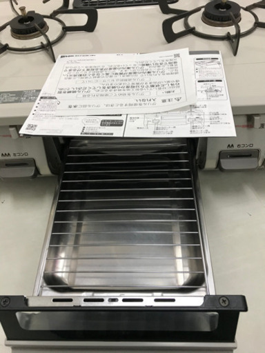 【リサイクルサービス八光　田上店　安心の3か月保証　配達・設置OK】リンナイ ガステーブル 水がいらない片面焼グリル プロパンガスLPG用 左強火力 クリームベージュ色 KGM64BE2L