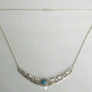 シルバーネックレス   ターコイズの画像