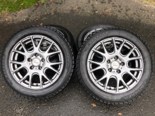 【新品同様】ゴムしなやか！！バリ溝スタッドレスアルミ４本★傷なし★早めの準備で安心を