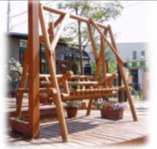 【新品未使用】木製ブランコ