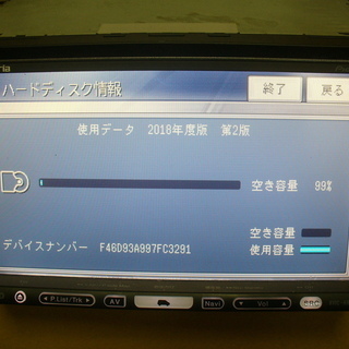 ①パイオニア HDDナビ AVIC-HRZ800 2018年度版地図＋2019年オービス