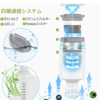 掃除機 コードレス サイクロン式 JASHEN 超軽量 強力吸引 スティッククリーナー 充電式 無線コントロール 壁掛け 45分連続稼働 1.3kg LED 掃除機 15450Paより良い吸引効果 PSE認証済 白の画像