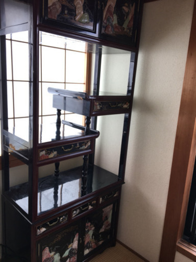 韓国 石装飾家具 飾り棚 山岳風景