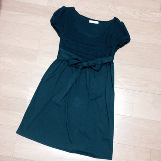 【取引中】秋冬に♪patternのニット切り替えワンピース