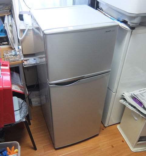 シャープ 118L 2ドア 冷凍冷蔵庫 SJ-H12W-S