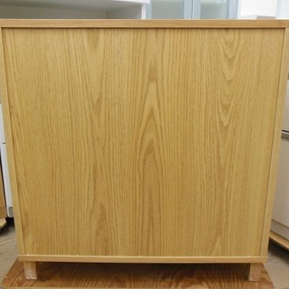 【販売終了しました。ありがとうございます。】無印良品　オーク材　スライドドア　キャビネット　中古品　/　MUJI　良品計画　相模原の画像