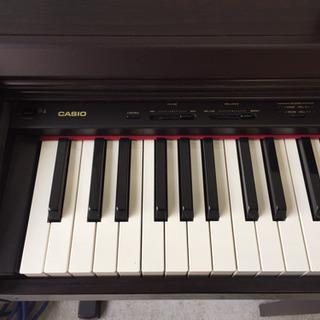 【大田区送料無料】 CASIO 電子ピアノ セルビアーノ AP-21 88鍵盤 ブラウン 現状品の画像
