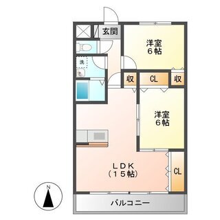 岐阜市芥見　２ＬＤＫマンション　家賃５.４万　アーバングランデ。岐阜バス　東芥見まで徒歩１分 - 岐阜市