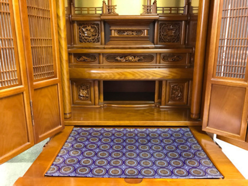 【美品】仏壇 法輪 ケヤキ(上下)56-20 (1月末迄)