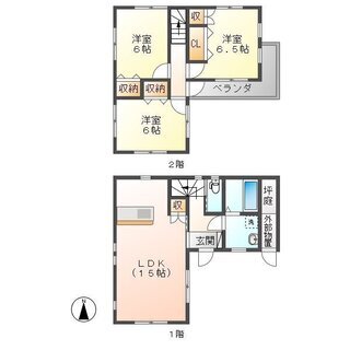 各務原市鵜沼各務原町　３ＬＤＫ戸建て　家賃８.７万　ブライトパティオ。名鉄各務原線　名電各務原駅まで徒歩５分 - 各務原市