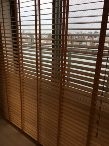 【美品・ウッドブラインド170cm】