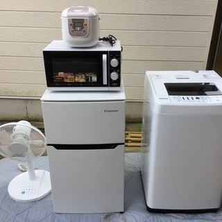 設置込み】 117L冷蔵庫＋6kg洗濯機＋電子レンジ＋4合炊き炊飯器