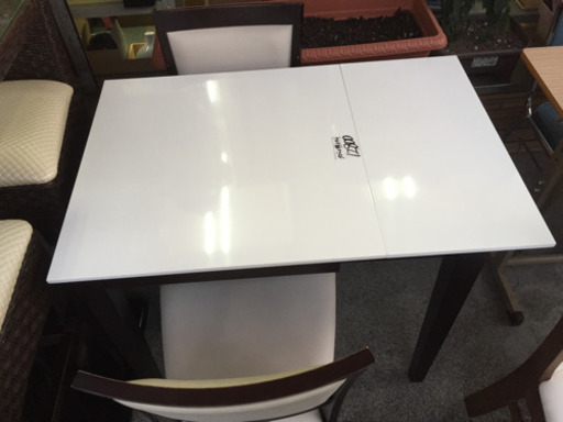 【大田区送料無料】 ダイニング セット 2人掛け 折りたたみ バタフライ 伸縮 伸長式