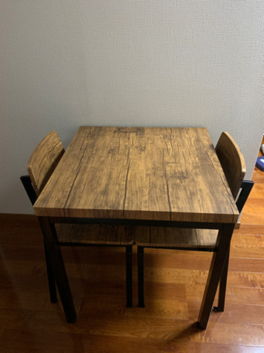 美品。2人用ダイニングセット。　受け取り先決定しました。