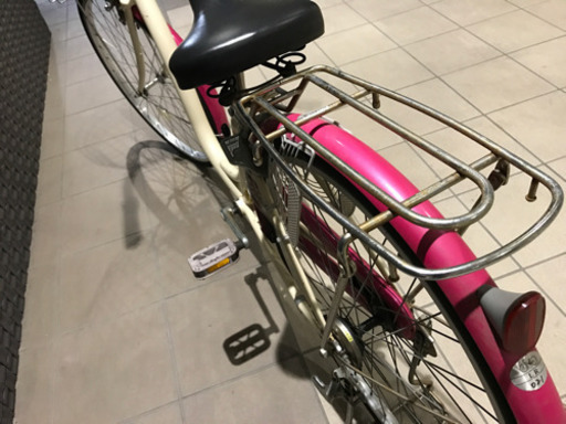 可愛いピンク・白 27センチ 自転車