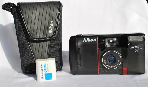 【完売】動作確認済 ニコン TW20 コンパクト フィルムカメラ 新品電池付
