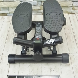 美品 ショップジャパン 健康ステッパー ナイスデイ ND-1B ブラック マット付 足踏み運動 室内 エクササイズ SHOPJAPAN 1907LR029の画像