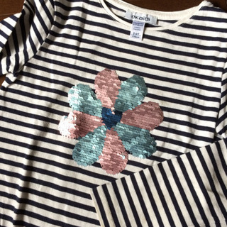 OKAIDIオカイディ トップス ボーダー花 110