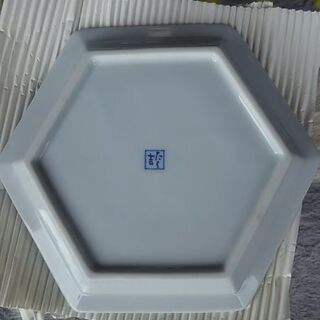 たち吉・六角形16.5㎝和皿五枚セット新品未使用の画像