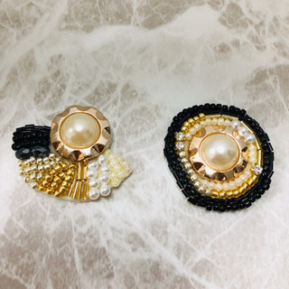 ビーズ刺繍 ピアス イヤリングの画像