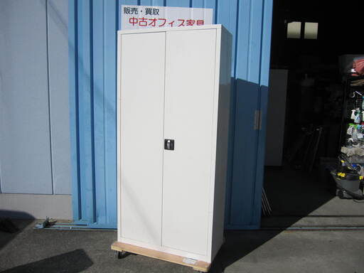 両開き書庫　ホワイト　Ｈ1850ｍｍ