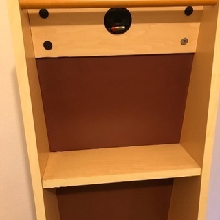 全身鏡 全身ミラー 棚付き 時計付きの画像