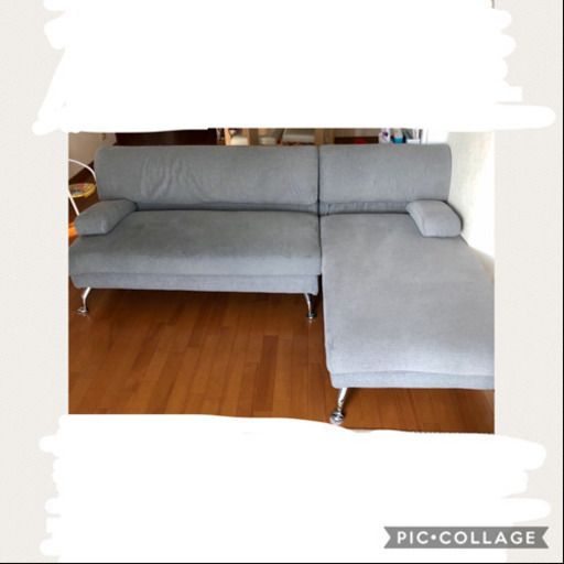 リビングソファー　L型カウチ　左右どちらでも設置可能