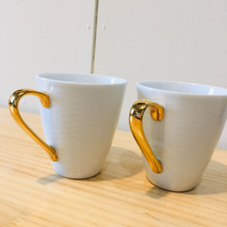 🇯🇵ノリタケ アミ マグカップ（金）2個セット