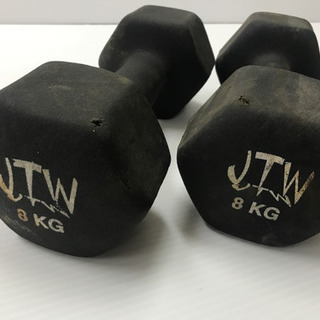 JTW ダンベル 8kg 2個セット 鉄アレイ 筋トレ 中古の画像
