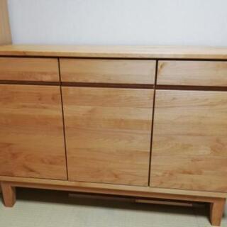 【終了】【大川家具】無垢アルダー材のリビングボード