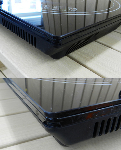 山善 IHクッキングヒーター 2017年製 1400W 2口 幅59cm IHW-S1460G(B) ＹＡＭＡＺＥＮ ☆ PayPay(ペイペイ)決済可能 ☆ 札幌市 北区 屯田