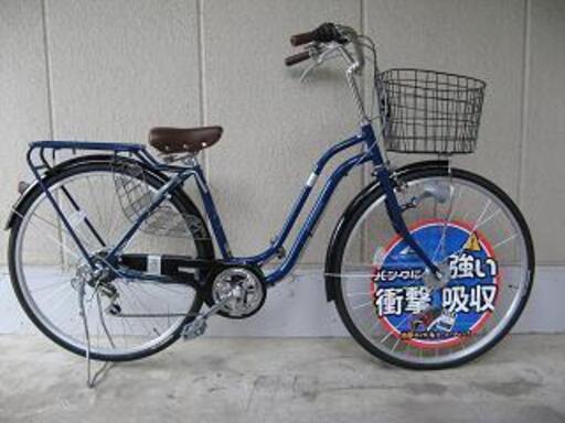 〔新品キズ有り格安車〕２７インチ・シマノ製６段変速（パンクに強いタイヤ・オートライト付き）