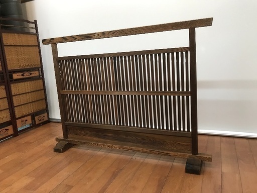 杉材 衝立て 1枚式 両面タイプ 和風 和家具