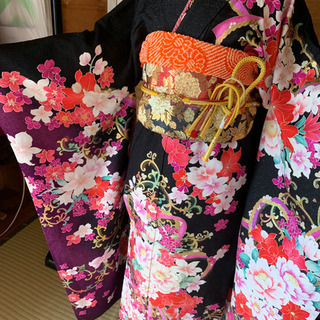 高級   成人式振袖  長襦袢  袋帯  正絹   の画像