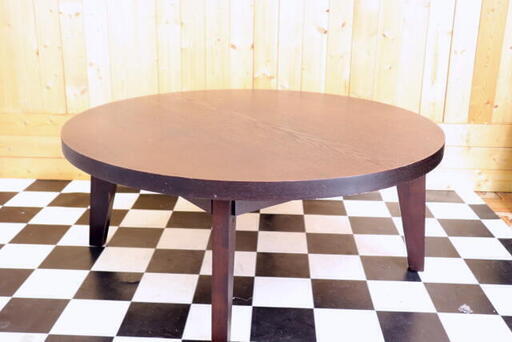 家具調こたつ　ちゃぶまる1017BR　1000×1000×400　ブラウン系　住まい　暖房器具　冬　座卓　脱臭機能　丸型