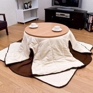 継脚式モダンコタツ　丸型　75cm 選べる2色の画像