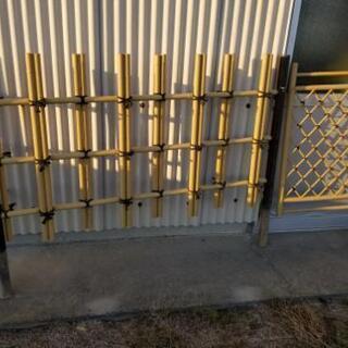竹フェンス　人口竹　出入口　扉付き！