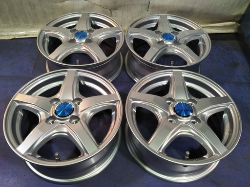 新品 13インチ アルミホイール 4本【富山】JW-T 100％車検対応 パッソ プロボックス カローラ ワゴン ADバン ヴィッツ スターレット プロBOX 5B（5J）+36 PCD100