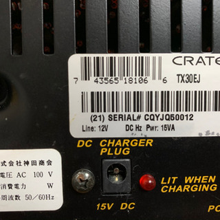 CRATE TX30 充電式アンプ二台の画像