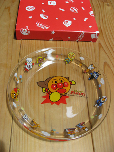 粗品にも   アンパンマン ガラス製 デザートプレート 20枚