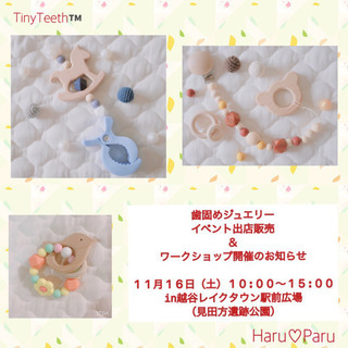 11/16（土）TinyTeeth™️ 歯固めジュエリー ワーク...