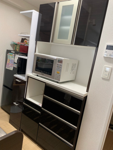 ★11/10まで！！ ニトリ 食器棚 ダークブラウン
