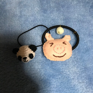 ♡パンダさん、ブタさんヘアゴム♡