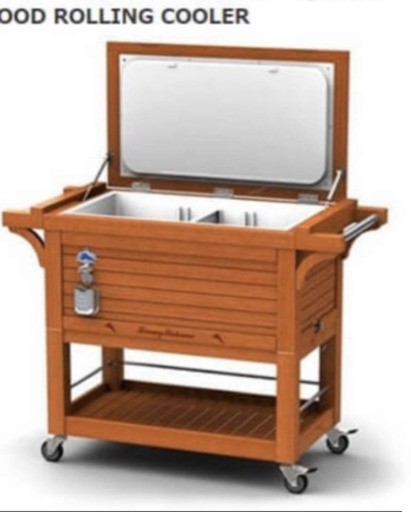 新品  木製  ウッド  クーラー  約100リットル収納！手渡し可能