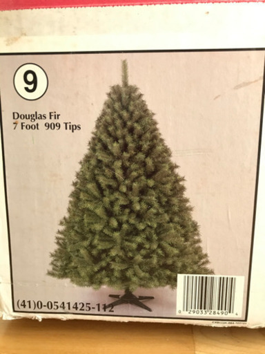 アメリカ製　クリスマスツリー　電飾、オーナメント　210センチ